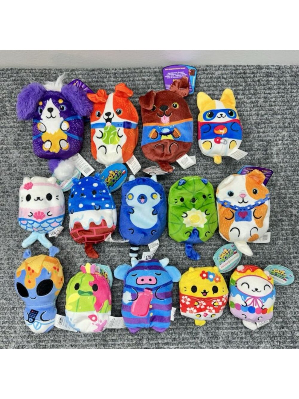 Cats vs Pickles Kittens Dogs Vs Squirrels Lot Of 14 Most Nwt Beanbag Plush